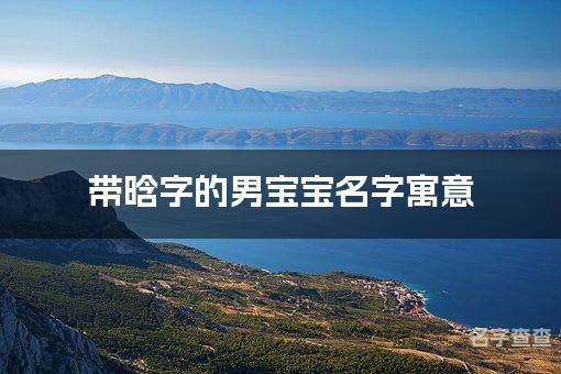 带晗字的男宝宝名字寓意 晗字取名男宝宝最佳名字