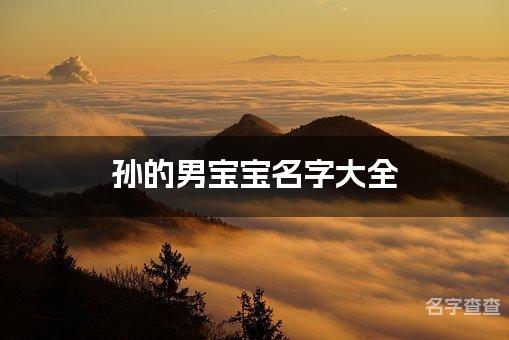 孙的男宝宝名字大全 姓孙的男宝宝名字有气质