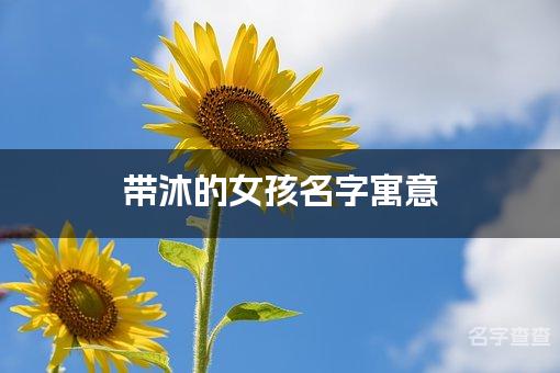 带沐的女孩名字寓意_沐字取名有诗意的名字