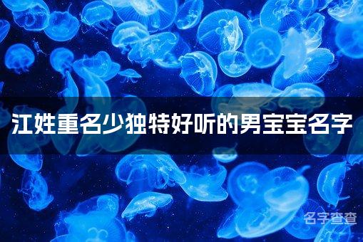 江姓重名少独特好听的男宝宝名字