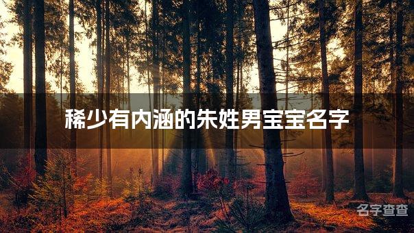 稀少有内涵的朱姓男宝宝名字 让人过目不忘的宝宝名字