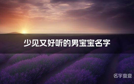 少见又好听的男宝宝名字 河南重名查询少的名字