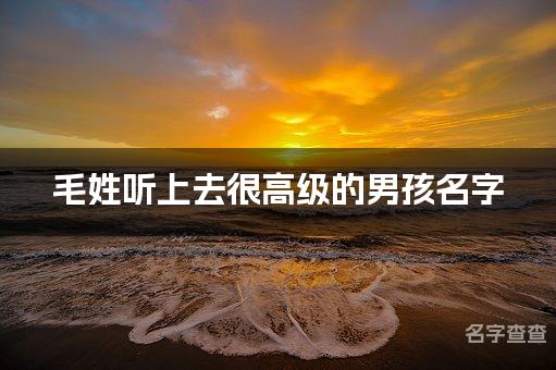 毛姓听上去很高级的男孩名字