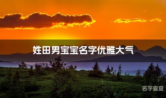 姓田男宝宝名字优雅大气 姓田的男宝宝名字有涵养