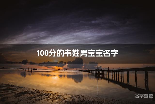 100分的韦姓男宝宝名字 名字测分韦姓取名