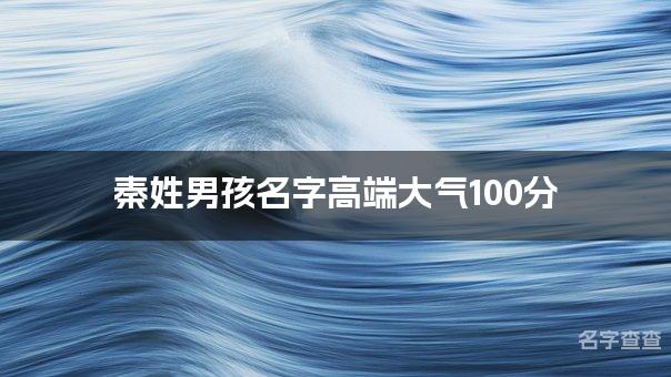 秦姓男孩名字高端大气100分(精选美名)