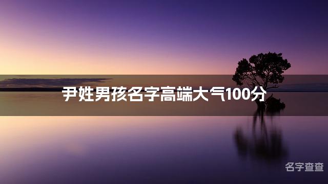 尹姓男孩名字高端大气100分(精选美名)