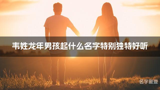 韦姓龙年男孩起什么名字特别独特好听