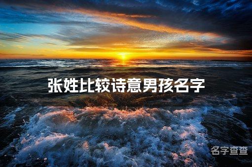 张姓比较诗意男孩名字,男孩有古风诗意的名字