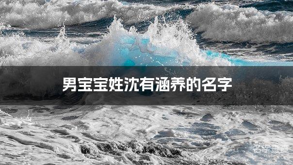 男宝宝姓沈有涵养的名字 宝宝名字好听顺口有涵养