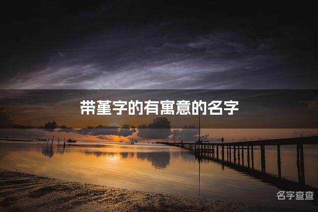 带堇字的有寓意的名字_姓杜带带堇字的女宝宝名字