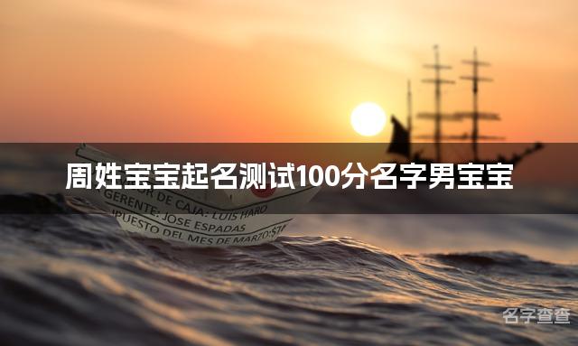 周姓宝宝起名测试100分名字男宝宝 最高分周姓名字